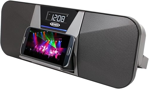 Jensen Altavoz Bluetooth portátil JBD-400receptor FM con carga para teléfonos inteligentes