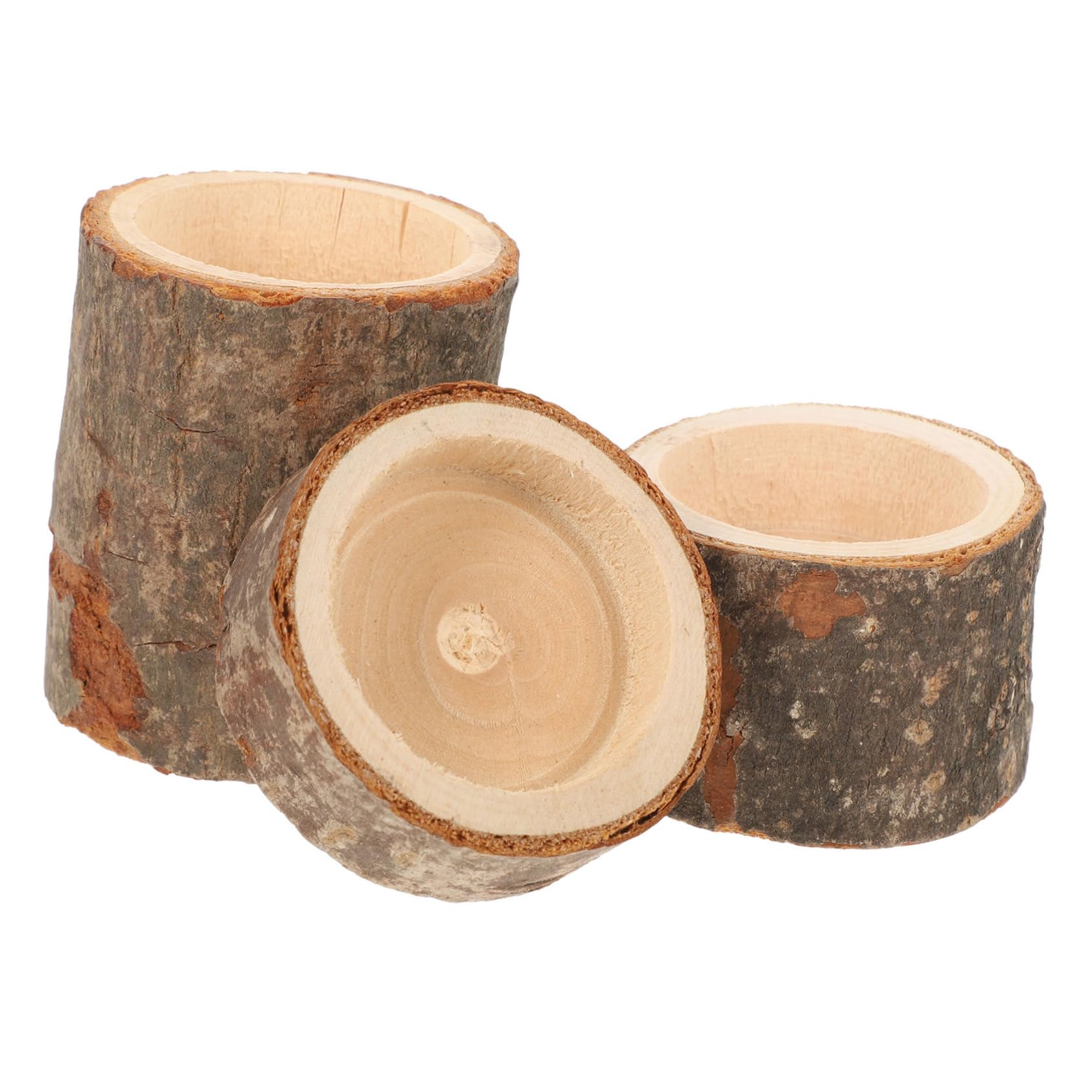 Cabilock 5 Sätze Kerzenhalter Aus Holz Vintage Dekoration Retro Dekoration Kerzenmanschette Herstellung Gold Kerzenhalter Für Den Haushalt Kleiner Kerzenständer Aus Holz Hölzern 3 Stück * 5