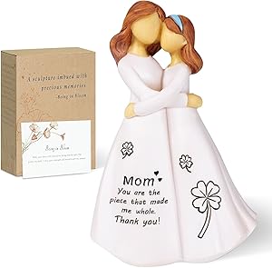 Mom Birthday Gifts: 5.2” Mother and Daughter Resin Figurine - Sentimental Gift for Mom from Daughter - Mother’s Day and Christmas Keepsake