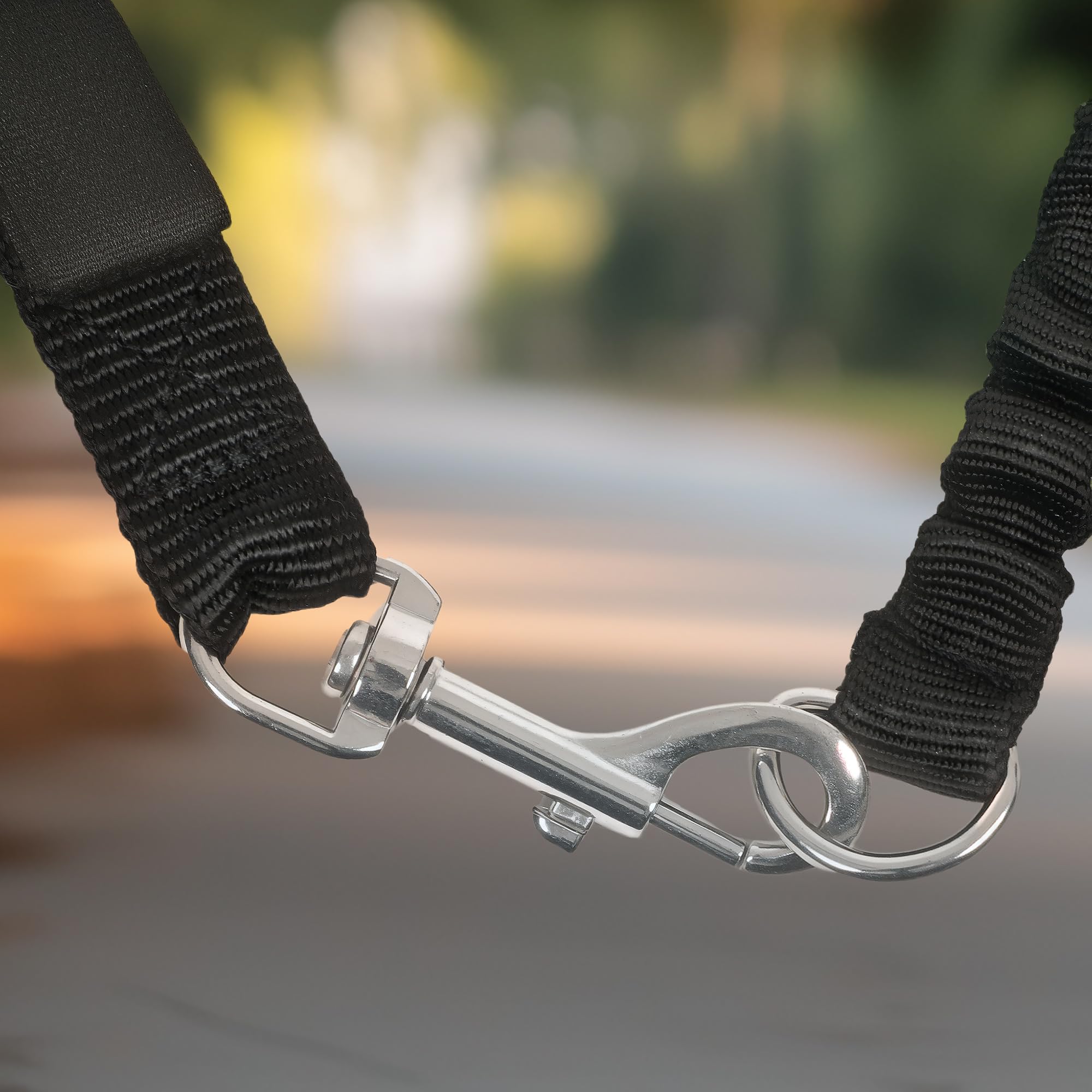 PawHut Laisse pour Chien pour vélo 124 cm, Facile à Installer et Amovible, vélo pour Chien Mains Libres, Laisse d'exercice pour l'entraînement, Le Jogging, Le Cyclisme, Acier et Polyester, Noir