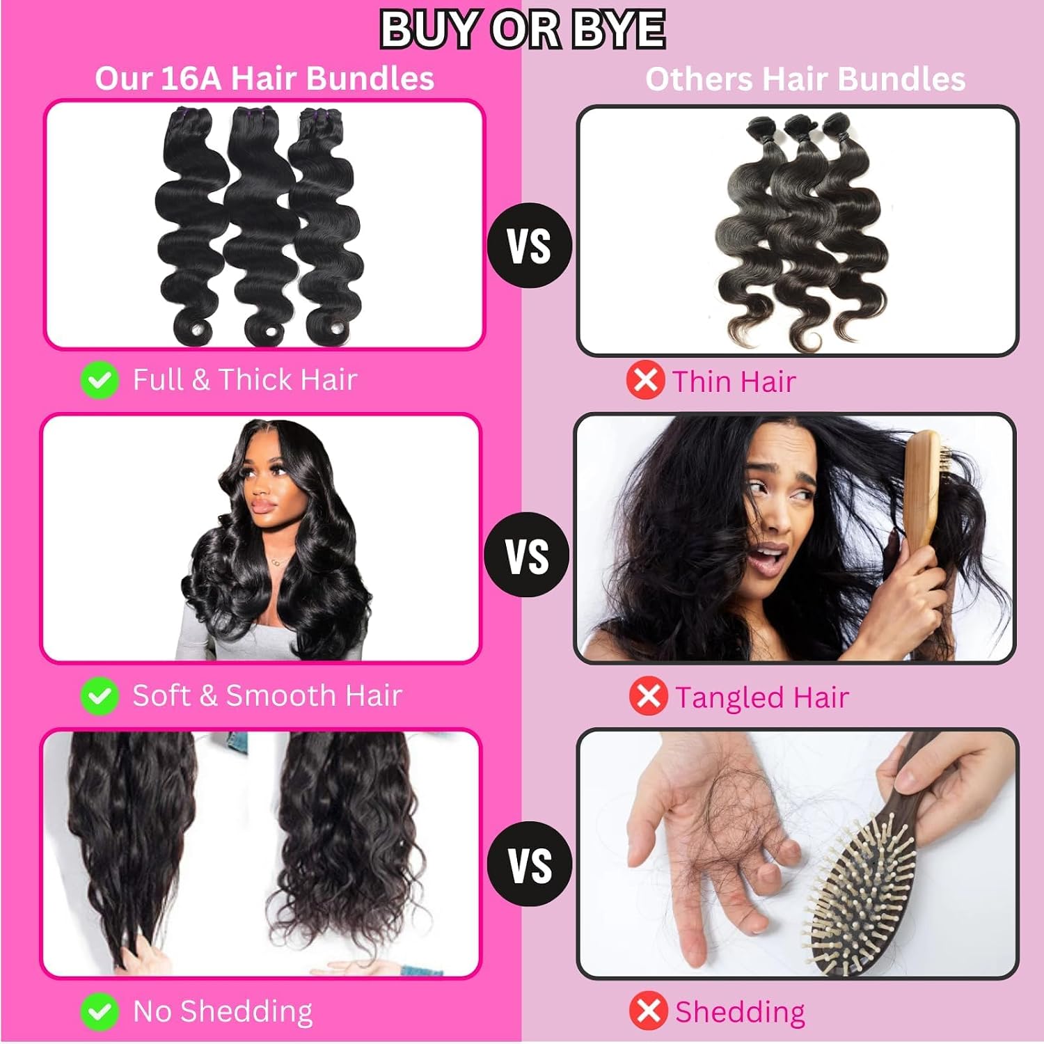 Beauty Queen 16A Body Wave Bundles Human Hair (20 18 16 Inch) 100% Unprocessed Brazilian Virgin Weave 3 Bundles Human Hair Full And Thick Remy Hair Extensions Natural Color for Women image 3