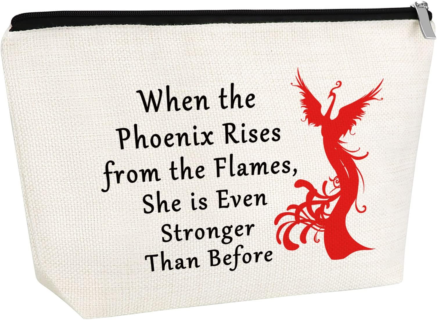 Inspirational Gift for Woman Phoenix Rising Makeup Bag Bird Motivational Present Cosmetic Bag Phoenix Lover Gifts Christmas Birthday Graduation Present for Sister Friends Travel Pouch