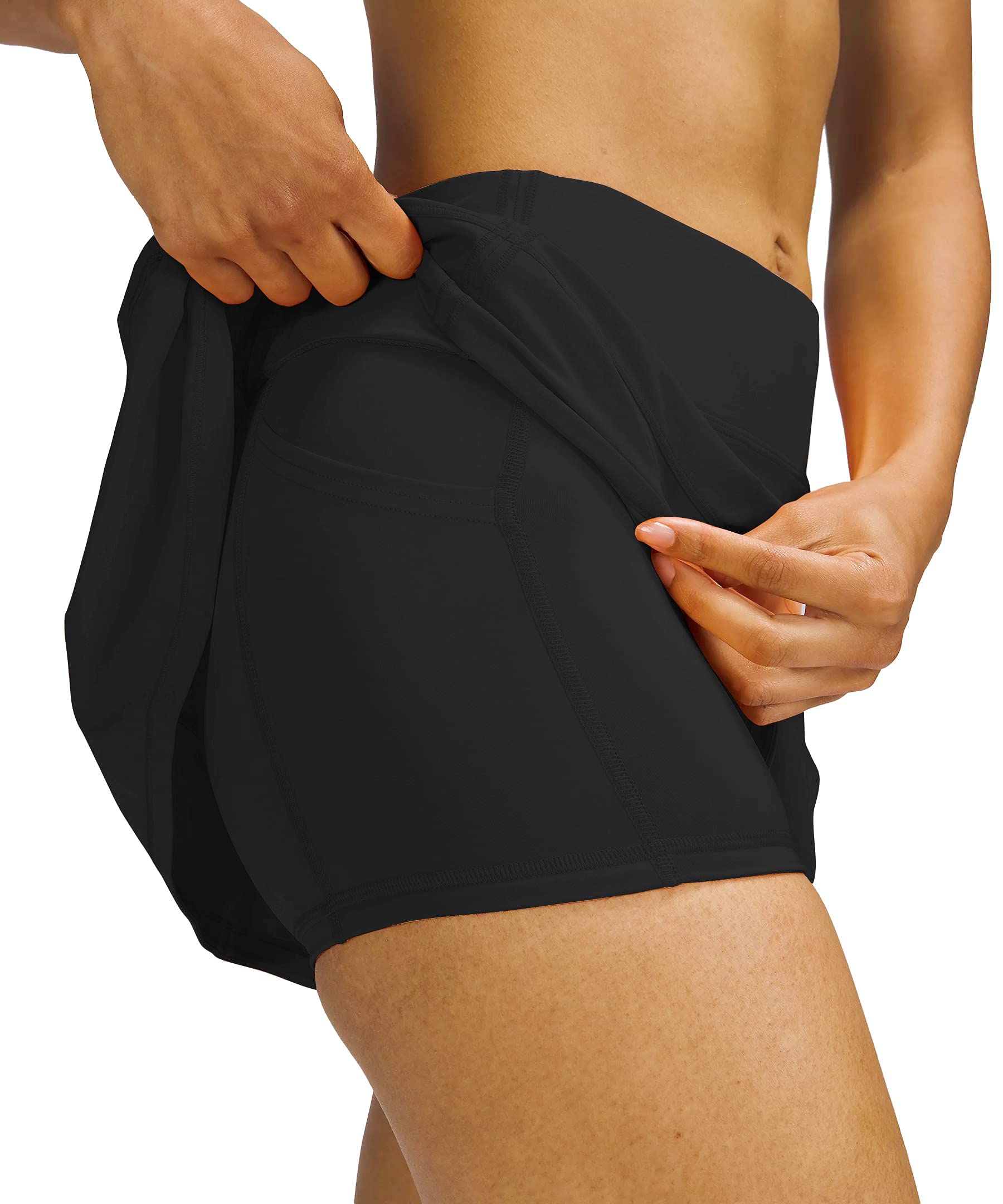 MEIVSO Faldas plisadas de tenis para mujer, con bolsillos, pantalones cortos integrados