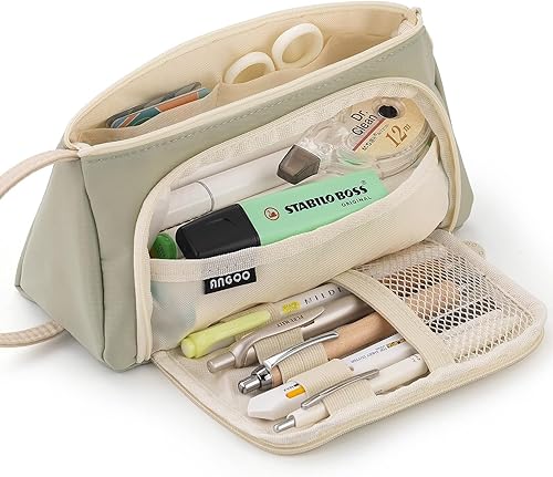 Miniatura 4 de EASTHILL - Cartuchera de gran capacidad, cartuchera simple, material de papelería para la escuela, universidad, oficina, organizador para chicas