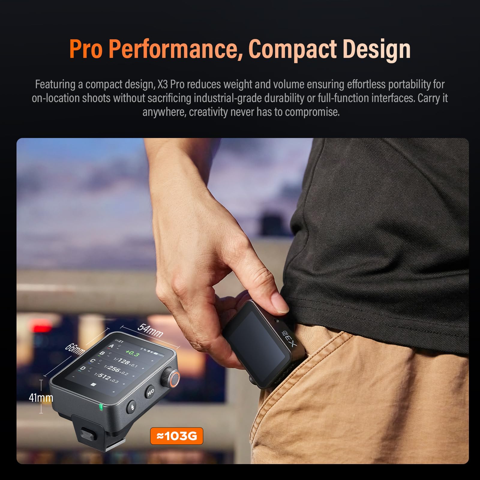 Godox X3PRO-S X3PRO S Disparador Inalámbrico para Flash Sony TTL 2,4 GHz HSS Bluetooth Integrado Control Mediante Aplicación Pantalla Táctil LCD Función TCM Disparador Remoto para Cámara Sony