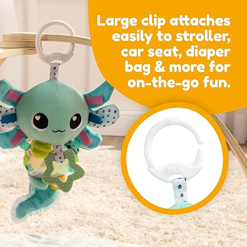 Miniatura 5 de Lamaze Alise The Axolotl - Juguete de clip para asiento de coche y cochecito - Juguetes de asiento de automóvil arrugados y juguetes para cochecito
