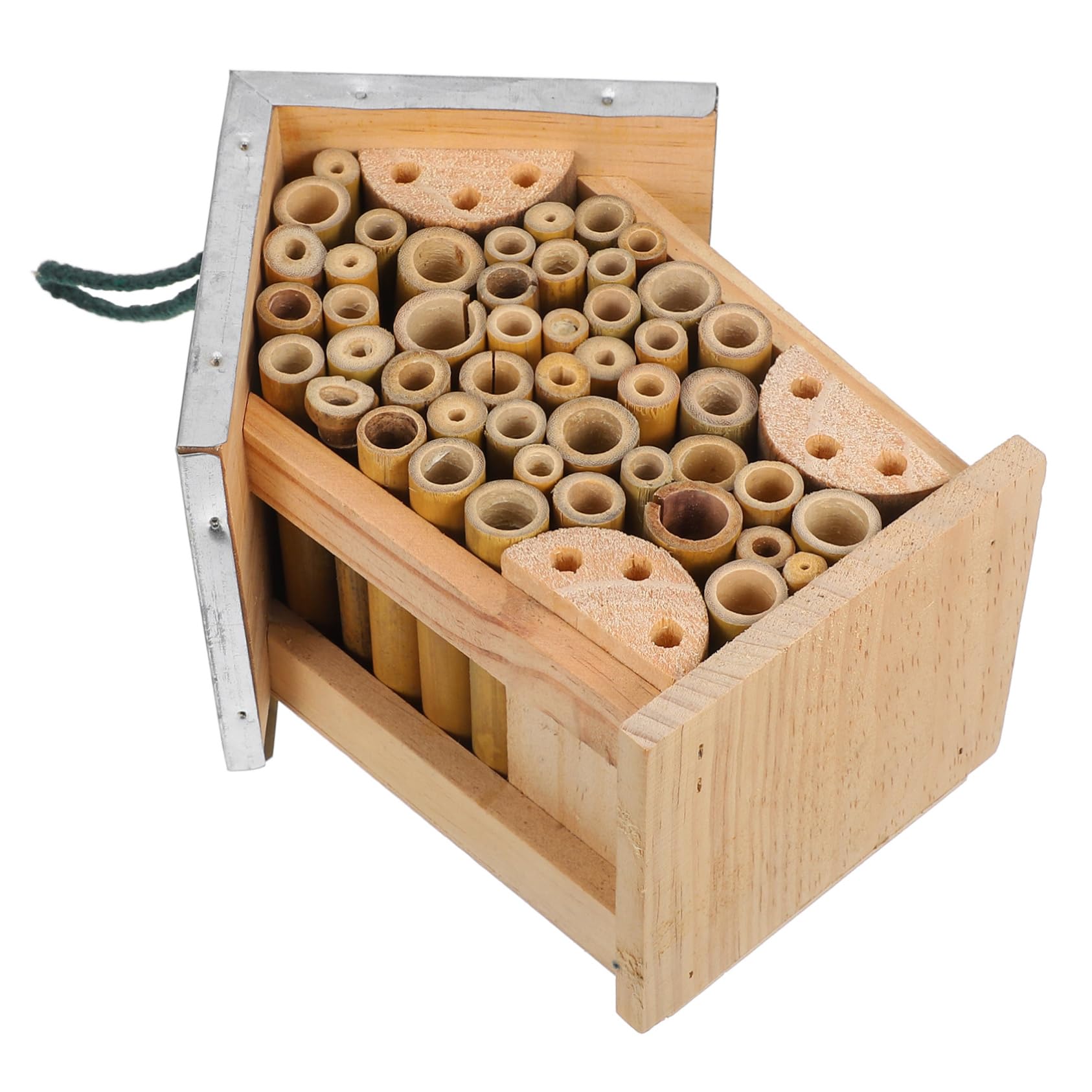 Supvox Wetterfestes Insektenhotel und Eisen zum Aufhängen für Bienen und Bestäuber im Garten 2 Funktionen Robust
