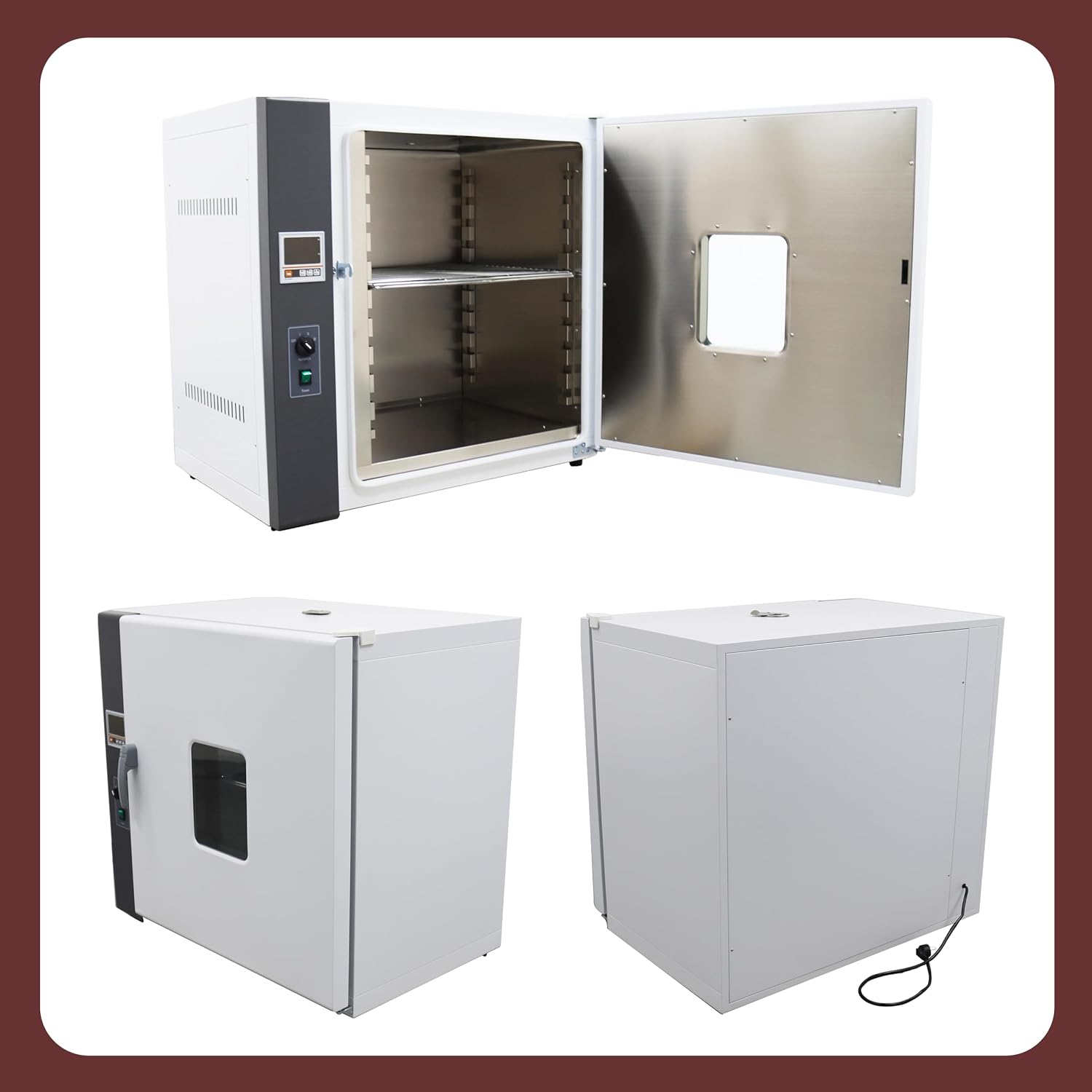 Digital Forced Air Convection Drying Oven 220V Lab Blast Drying Oven Industrial Drying Baking Heat Treatment Intelligent Temperature Control 3KW 210L