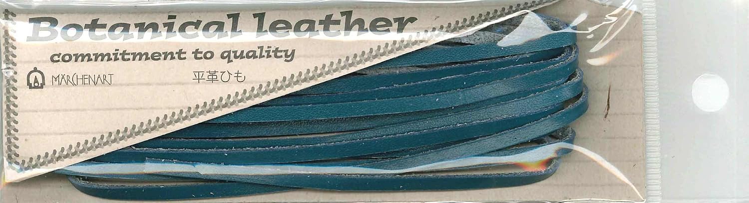 Fairy Tale Art botanikarureza-ko-do Flat Leather Cord 3 mm Width 819 – Blue