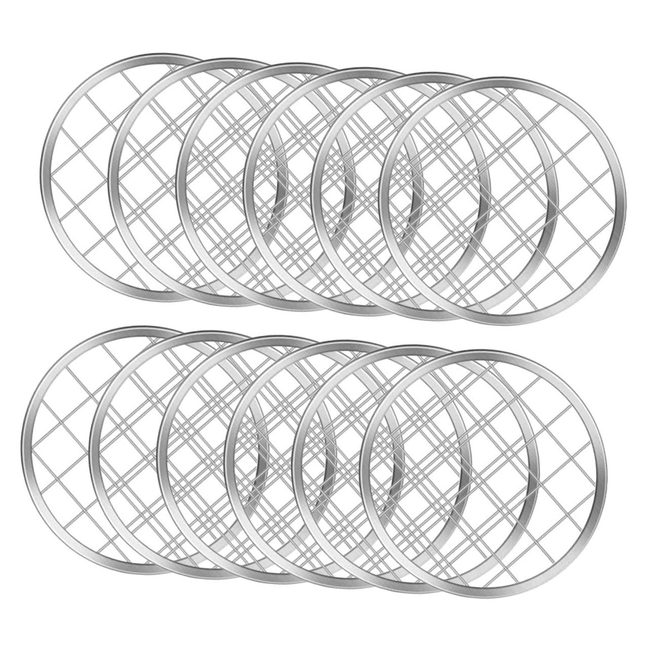 NAMOARLY 12pcs Metal Pen Holder Grid for Mason Jar Floral Vase Grid Wedding Party Accessory