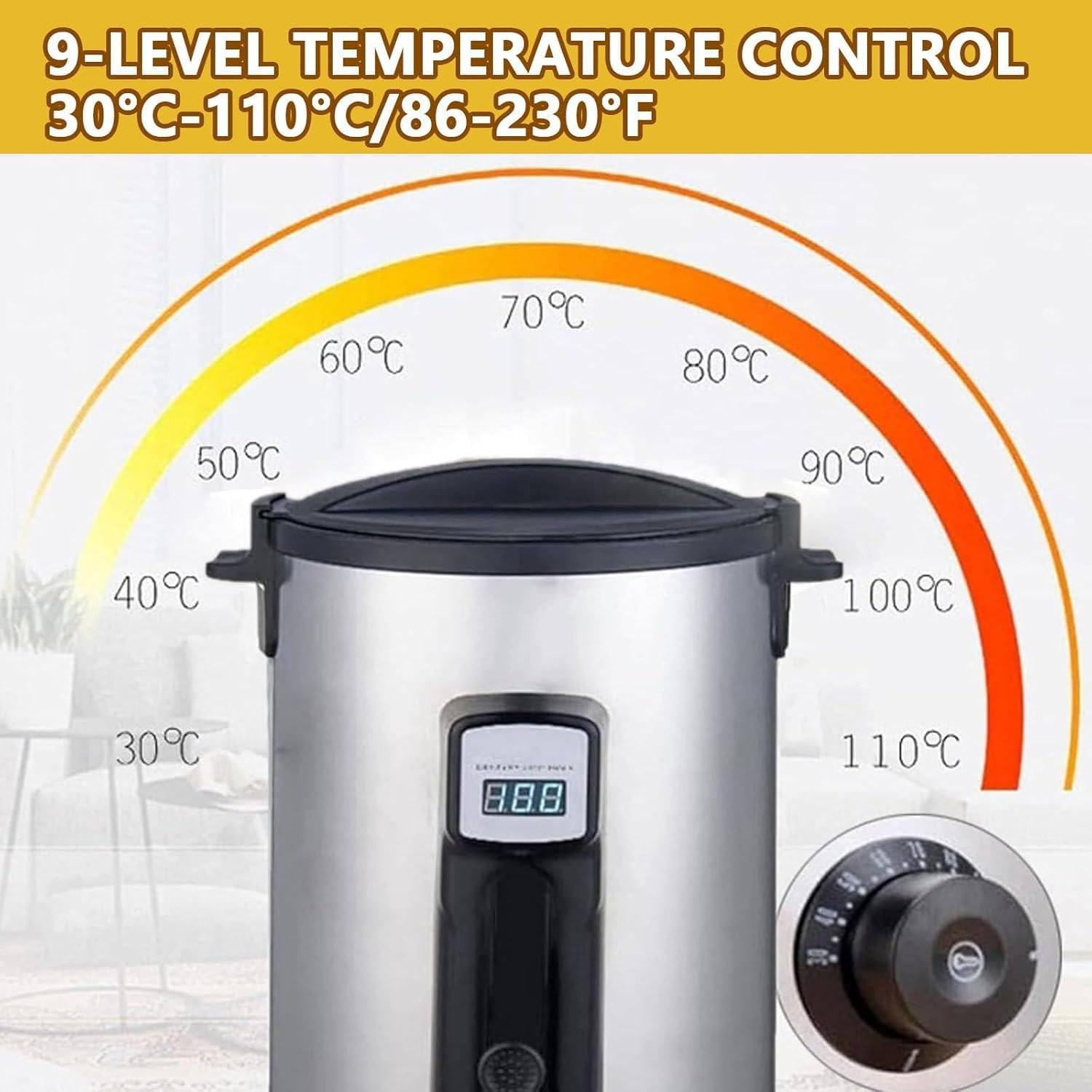 Topiacz do wosku do produkcji świec, garnek 30 l, z regulatorem temperatury i wylewką do szybkiego nalewania, idealny do zestawów świec do produkcji masowej DIY