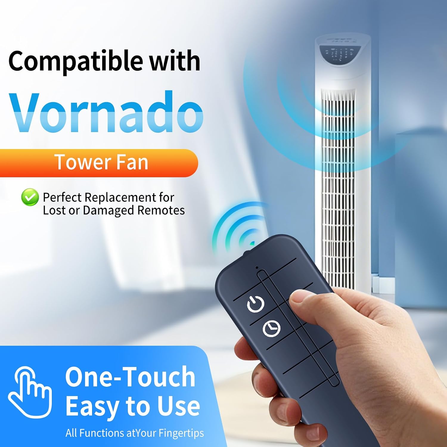 Replacement Remote Control for Vornado 41" Whole Room Air Circulator Tower Fan, OSC84 OSC73 OSC54 Models
