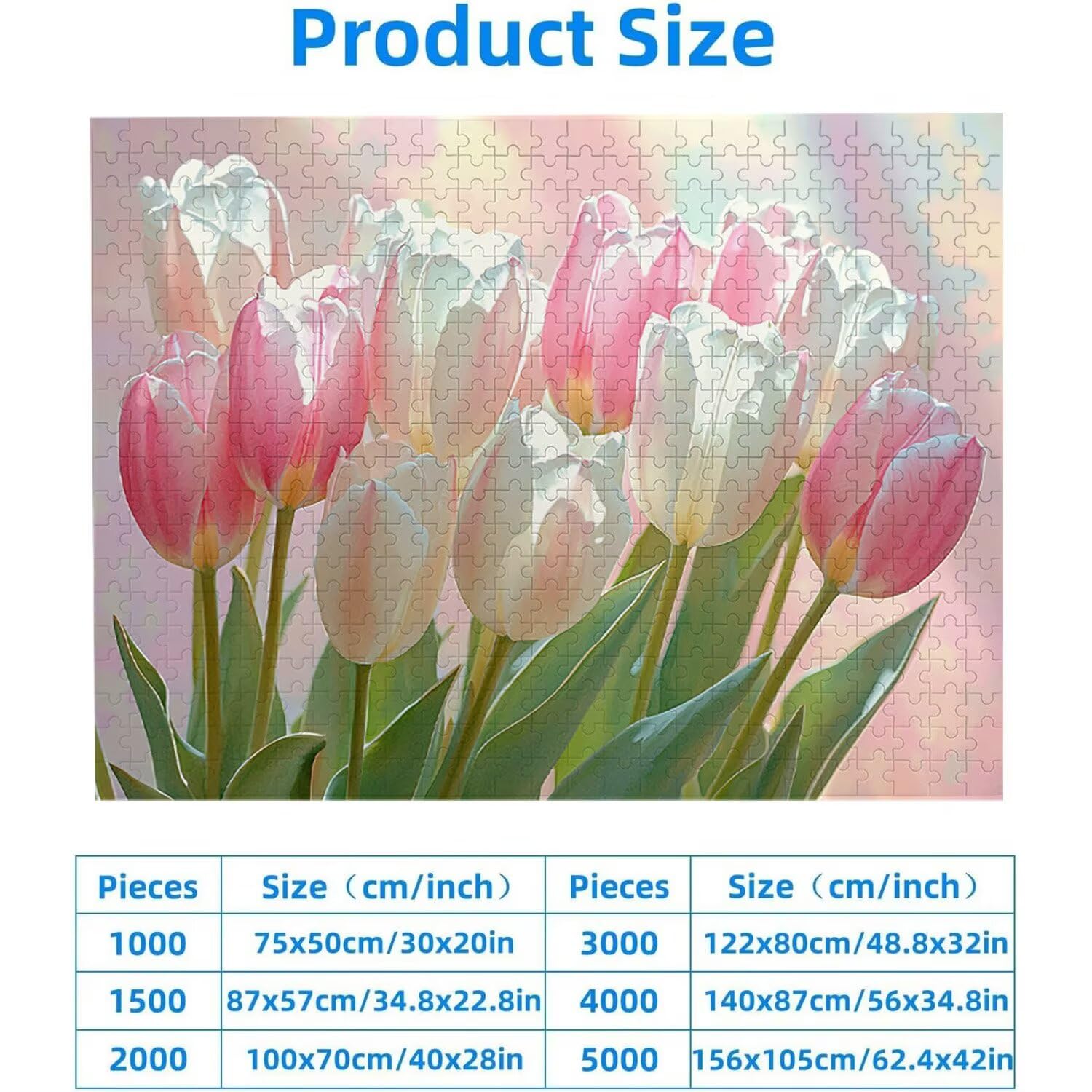 1500 Pezzi di Puzzle, tulipani1500 Pezzi di Puzzle per Adulti, Regalo di Anniversario, Regalo di Natale, Decorazione Della Casa, Prevenzione Della Degenerazione Cerebrale Negli Anziani v-977
