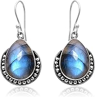 Vista 30 de Veracity Jewelry - Aretes de plata de ley con piedras preciosas para mujeres y niñas, regalo para su cumpleaños, aniversario, esposa, mamá, novia