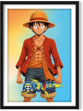 KARTPOST3R One Piece Monkey D. Luffy Anime Tablo Poster No: 0040 (Çerçeveli)