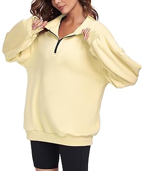 Amazon.com: Oversized Sweatshirt for Womens Half Zip