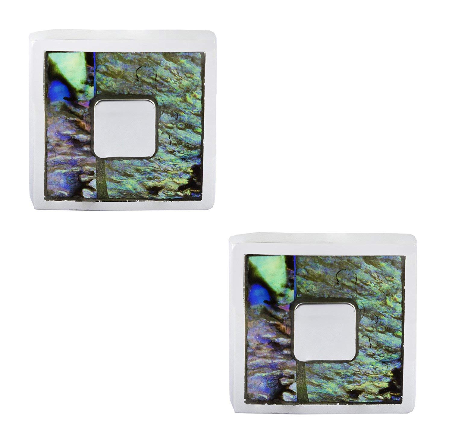 Stripe 3D Printed Enamel Rhodium Brass Formal Shirt Blazer Suit Cufflink Combo Set Of 3 Pair Men-image-13