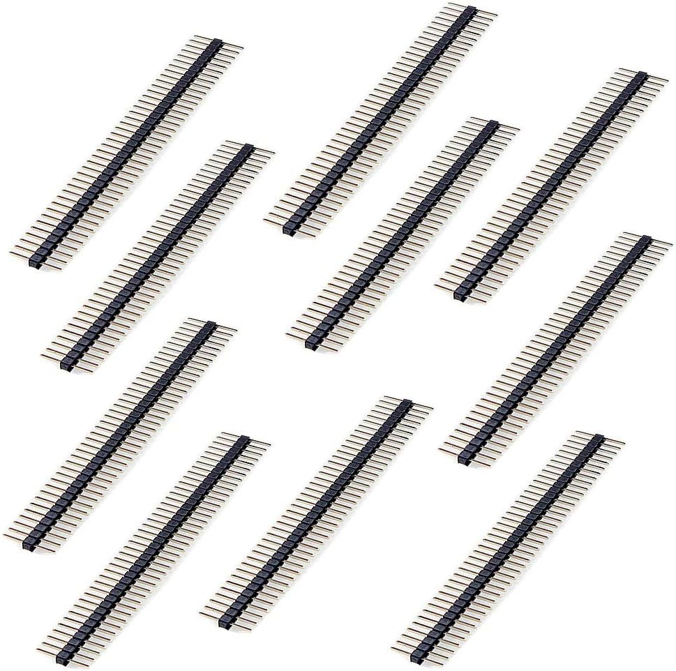 Break Away Headers 2.54 mm Male Pin Header Connector - 40-pin Male Long Centered (Pack of 10)