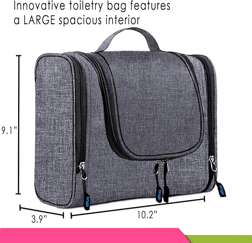 Miniatura 78 de Bago Neceser de viaje para mujeres y hombres, tamaño XL, impermeable, para colgar y artículos de aseo personal, bolsa de aseo grande para baño