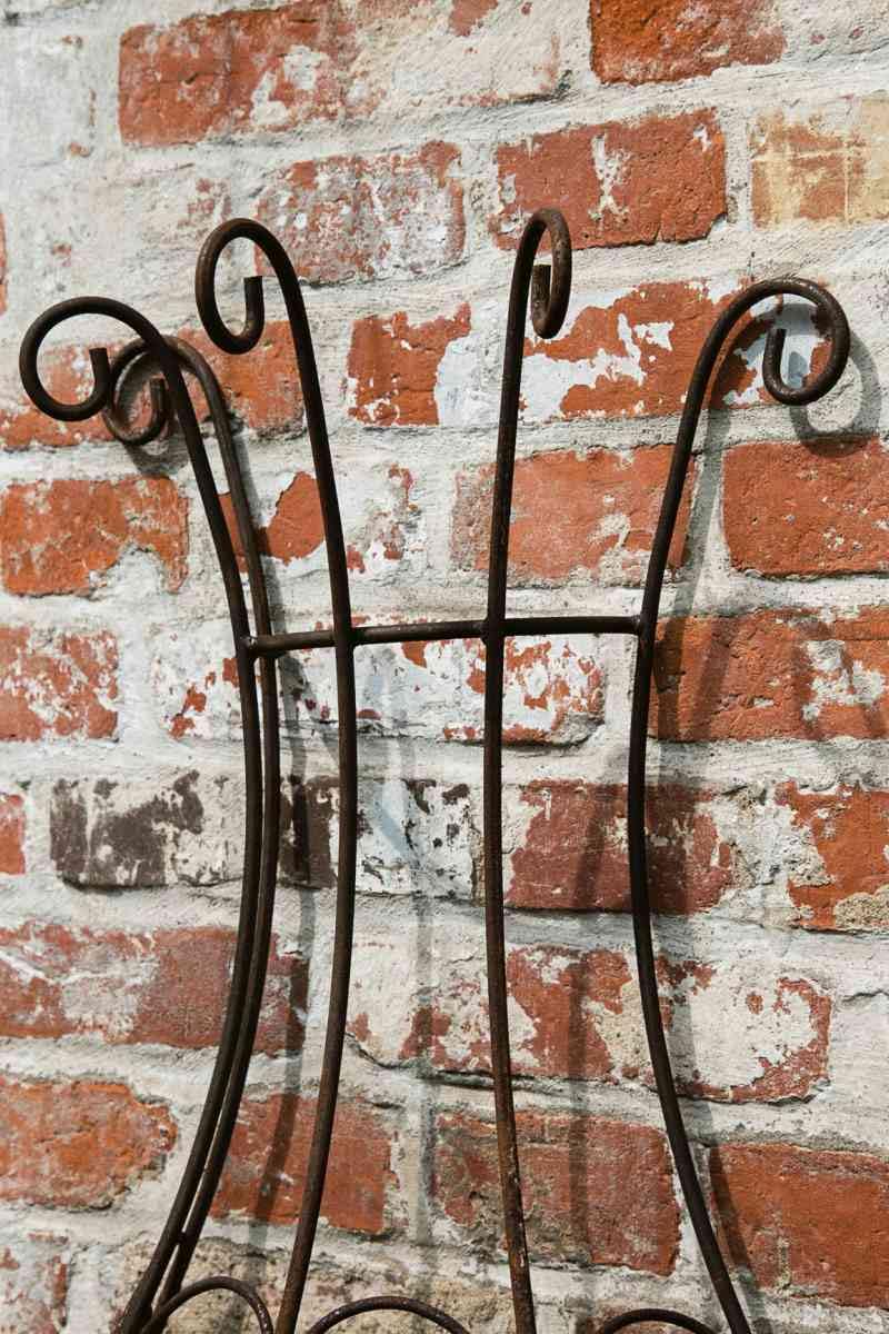 KUHEIGA Rankgitter Metall Rost halbrund zum Stecken Steckzaun 150 x 55cm Rankhilfe