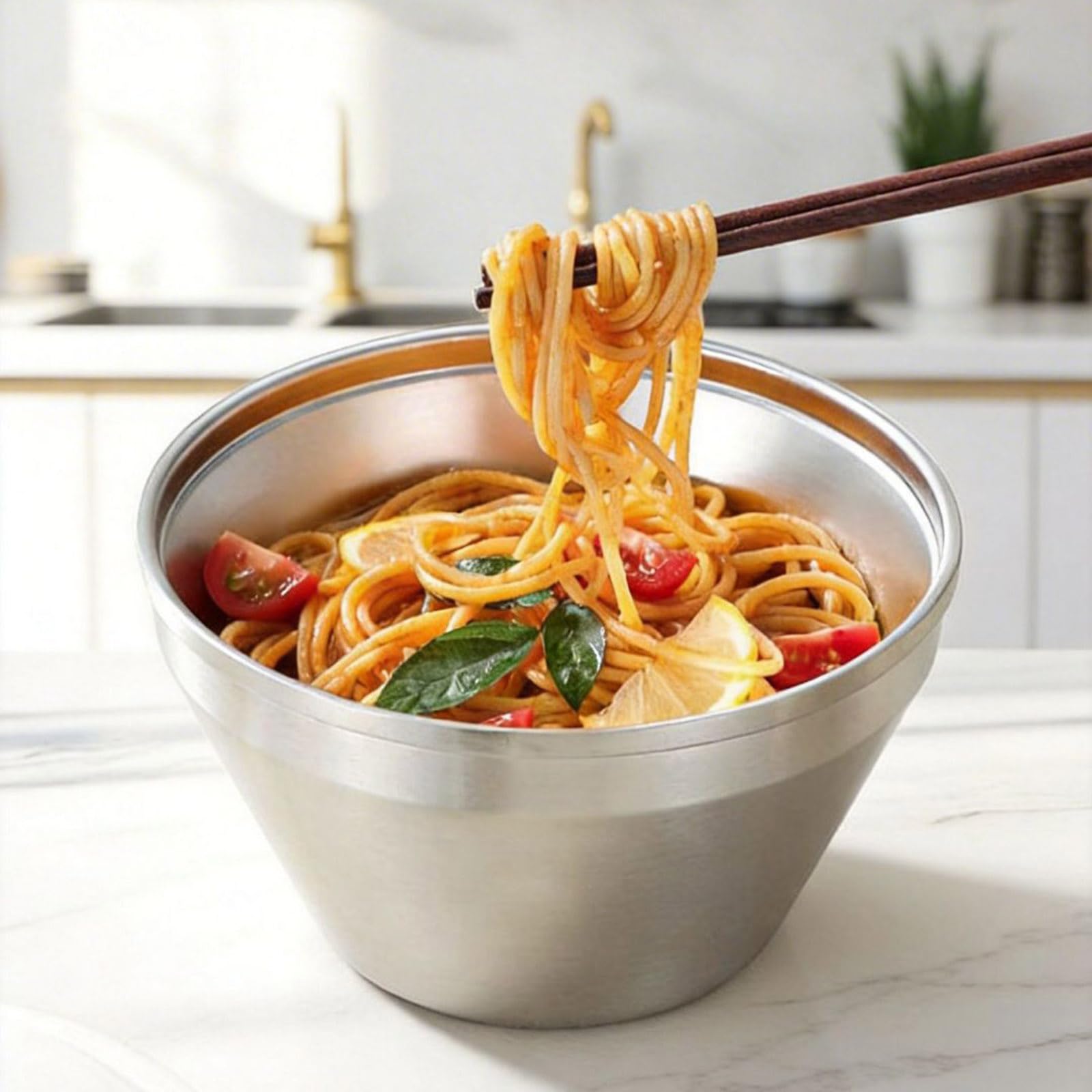 Pratico Contenitore per Alimenti a Doppia Parete in Acciaio Inossidabile, Contenitore per Pranzo a Scomparti Multipli, per Picnic e Lavoro, Contenitore per Pranzo antiruggine per Uso