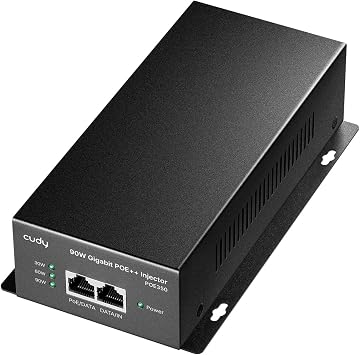 Cudy 90 Watts Gigabit PoE++ Injector, 1000Mbps PoE Adapter, 90W Power Budget, PoE++ Adapter, IEEE 802.3af / 802.3at/802.3bt Compliant, 54V, Metal Housing, POE350