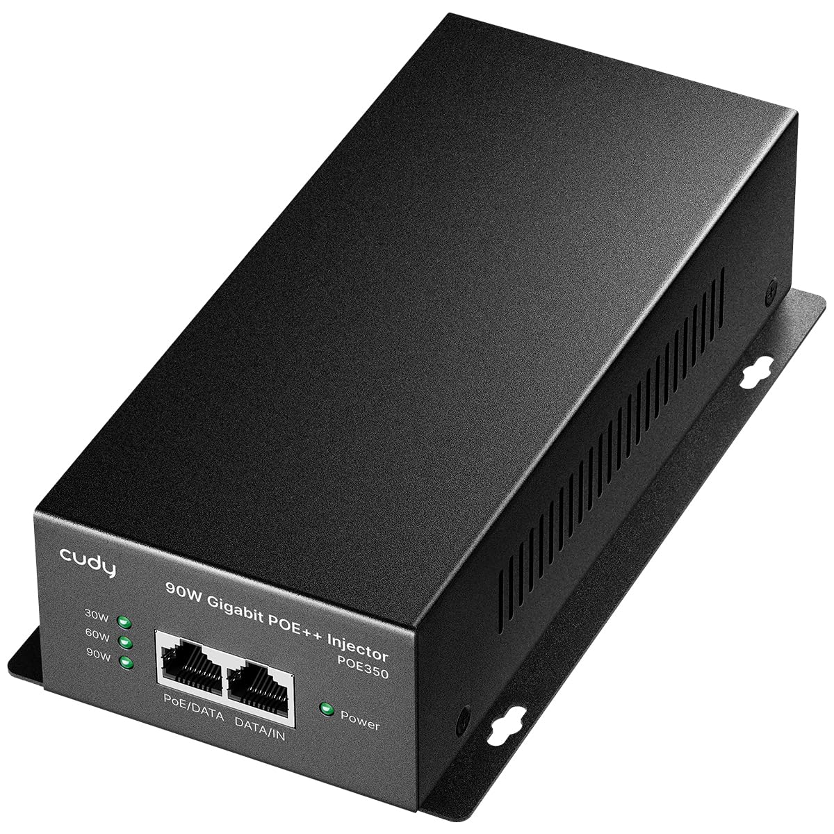 Cudy POE350 90W Gigabit Ultra Potenza Alimentatore Poe++, 48V-52V/ Max 90W, 10/100/1000Mbps RJ-45, IEEE 802.3af / 802.3at / 802.3bt Compatibile, Fino a 100 Metri, Adattatore Poe