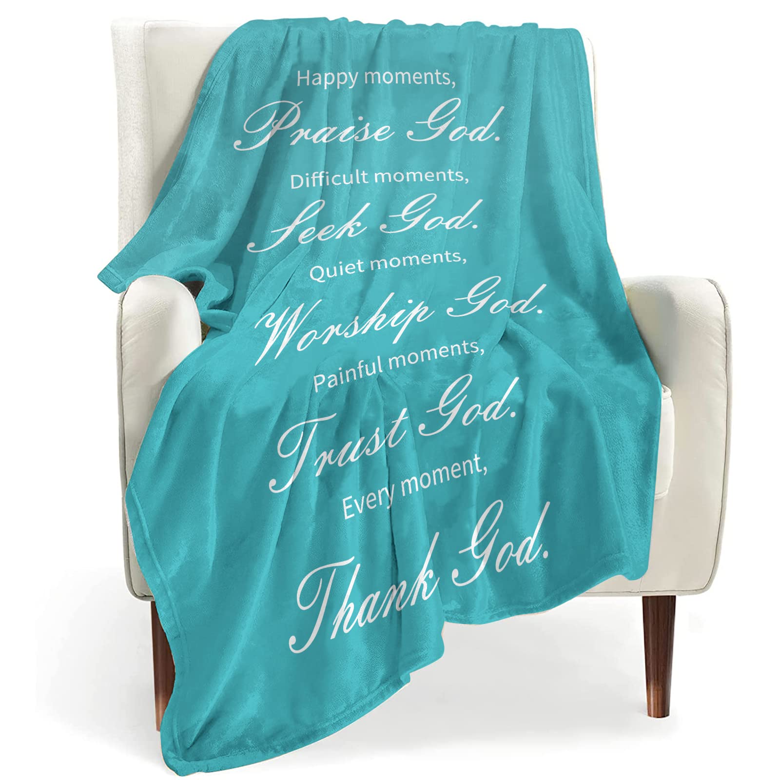 BOOPBEEP Healing Throw Blanket with Inspirational Thoughts and Prayers - Inspirational Religious Soft Throw Blanket - 50x60 Inch Throw Blankets Perfect Caring Gift for Women & Men — image 1