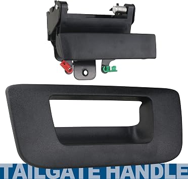 APPERFiT Tailgate Handle Latch w/Bezel Cover 20955300 22755303 Compatible with 2007-2014 Chevrolet Chevy Silverado GMC Sierra 1500 2500 3500 Rear Truck Bed Tail Gate Door Panel