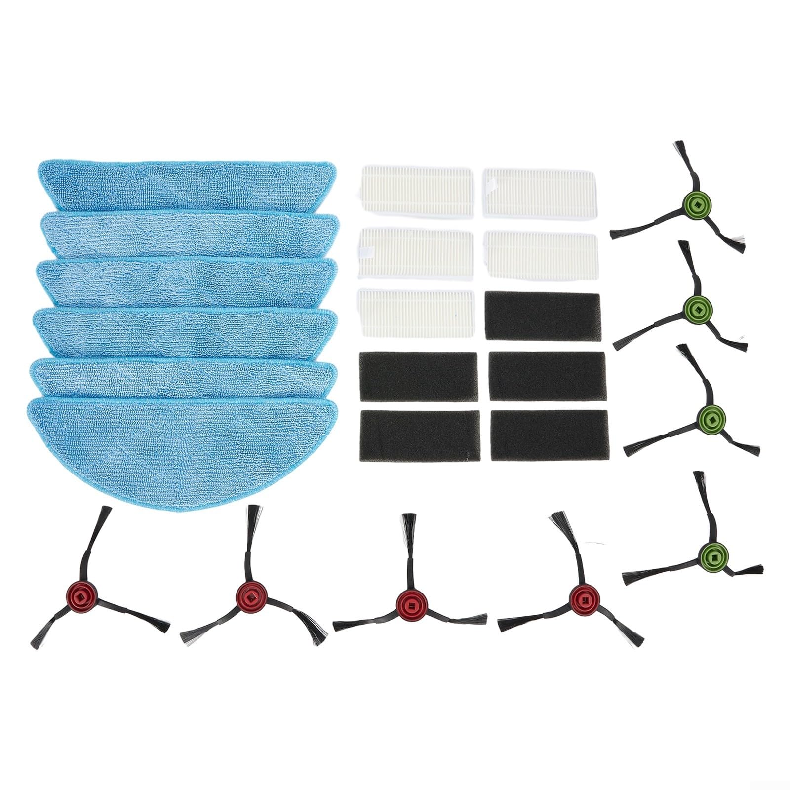 Kit Ricambi Per Robot Aspirapolvere Conga – 2 Panni Microfibra, 8 Sacchetti Antipolvere E 2 Spazzole Laterali Per Modelli 8290, 2299, 2499 E 11090