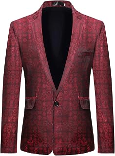EODJXIO Express Suits for Men Coats Printed Turndown Collar Coat Long Sleeved Casual Suit Coat Button Pocket Coat Wine Glass Markers Men in Bathing Suit mens dress jackets blazers big and tall 5xl 02