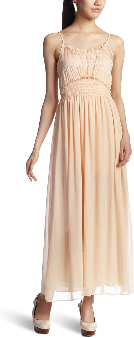 Amazon Co Jp スナイデル Snidel レースフレアマキシワンピース Swfo Pnk Pnk F 服 ファッション小物