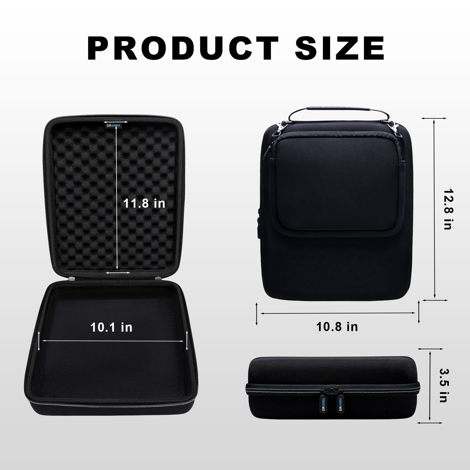 Funda rígida Compatible con Yamaha MG10XU o MG10 Mezclador estéreo de 10 entradas con pequeña Bolsa de Almacenamiento, Color Negro