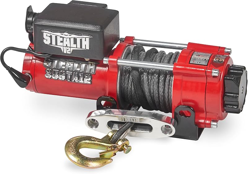 Stealth Winches 3500 lb 12 V vezeték nélküli kábelcsörlő szintetikus kötél acél fogaskerékkel nehéz mágneskapcsoló rögzítő talppal távirányí