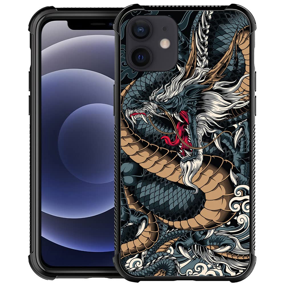 YiXinBB Compatible with iPhone 11,H Dragon 8 Pattern Design Scratch Shock Resistant Rugged TPU Protective Case for iPhone 11 6.1 Inch