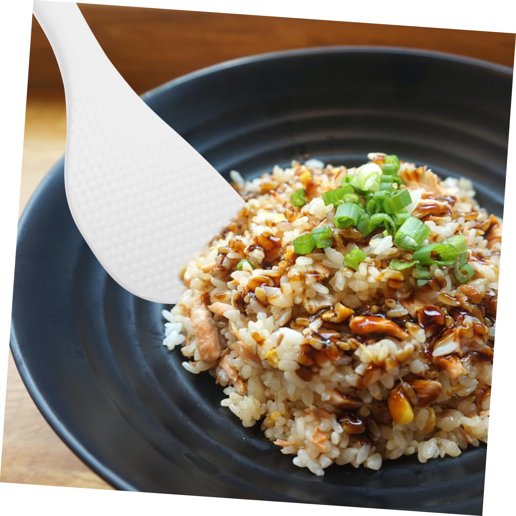 PRETYZOOM 2pcs Ceramic Rice Paddle Spoon Non Stick Rice Scoop for Kitchen Use Smooth Serving Utensils for Preparation and Storage