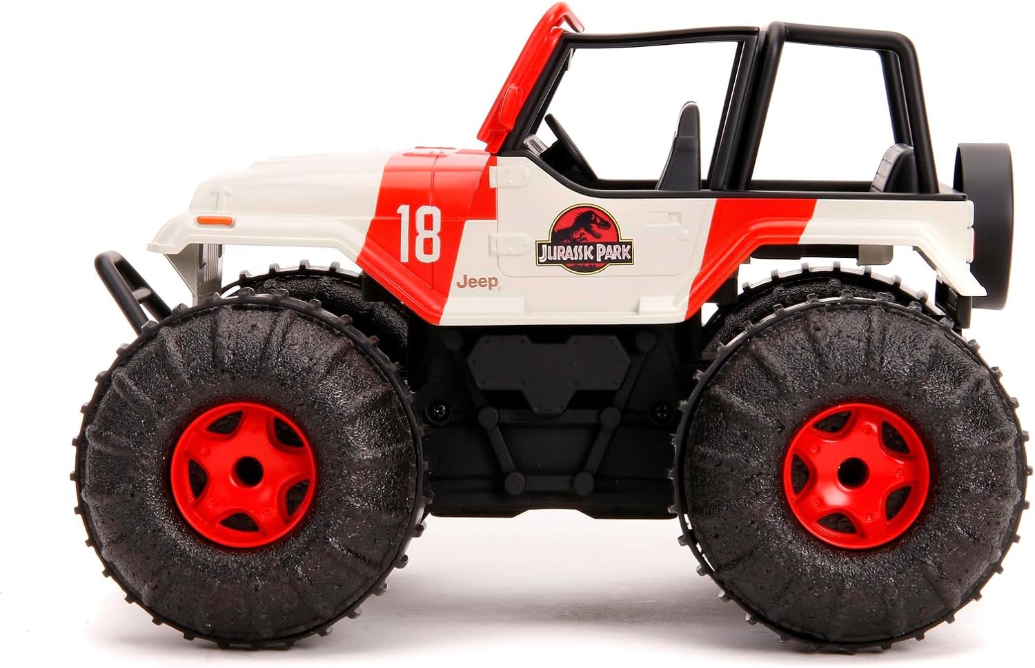 Jada Toys 253255045 Jurassic Park RC Sea and Land Jeep 1:16, Multicoloured