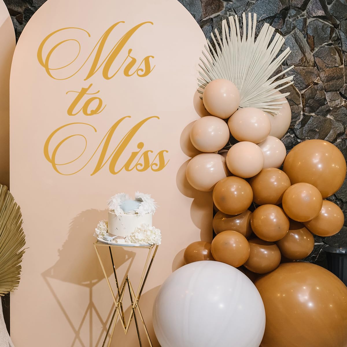 Miss to Mrs Wall Stickers, Engagement Party Background Wall Sticker，Miss to Mrs Sign Wall Decal，Bridal Shower Decal, Engagement Party Decorations.