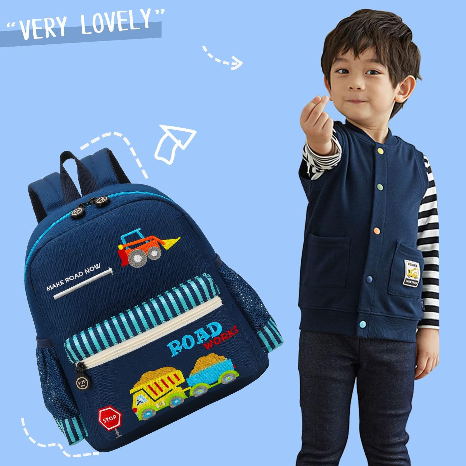 willikiva Cute Zoo Little 3d Backpack Kids Backpack for Boys and Girls Toddler Backpack Waterproof Preschool(Nice Day) - Image 7