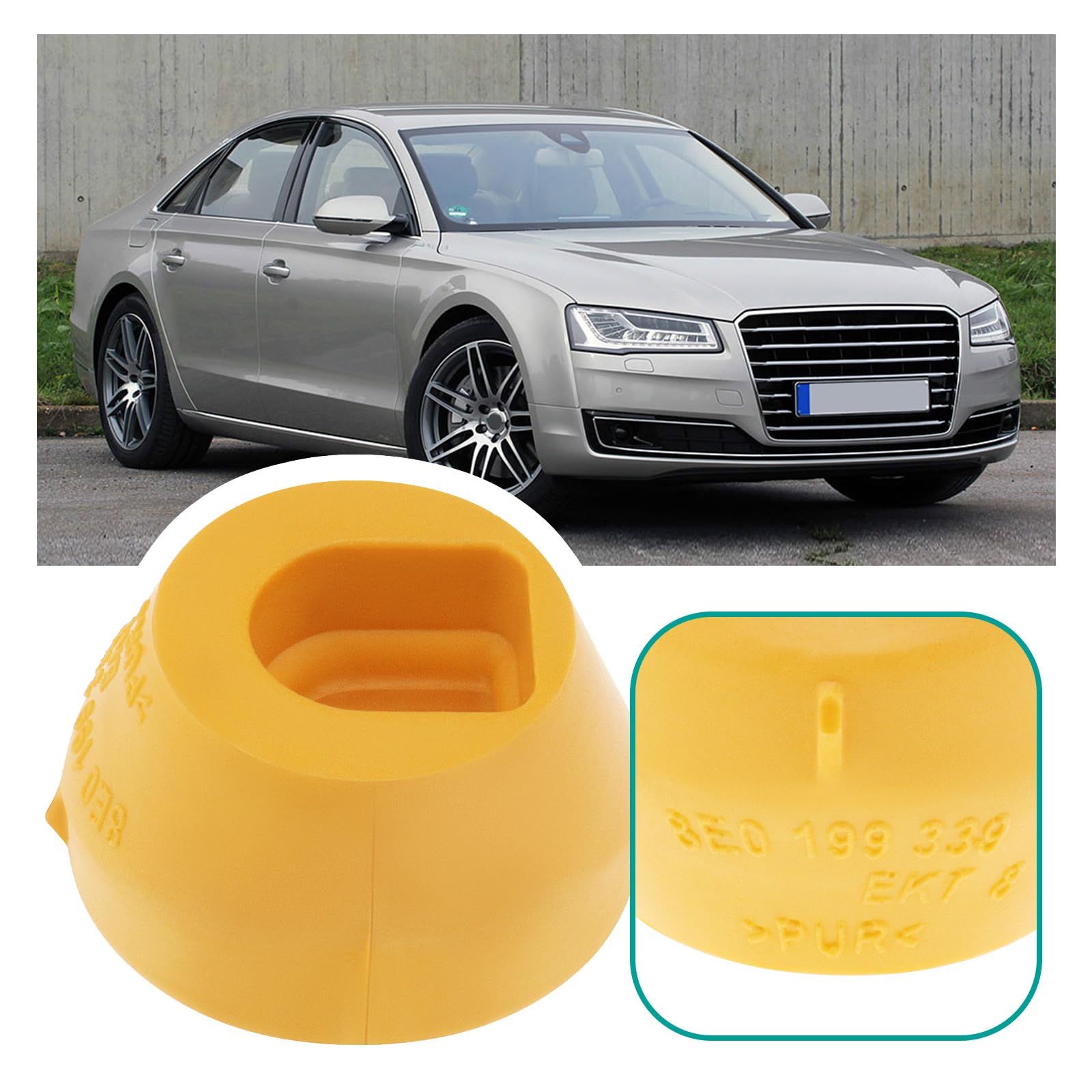 SG Store 2 Piezas de Tope de Tope de Motor 8E0199339 Tope de Tope de Montaje de Suspensión de Motor Casquillo de Goma Compatible con Audi A4 S4 A6 S6 Allroad A8 Naranja