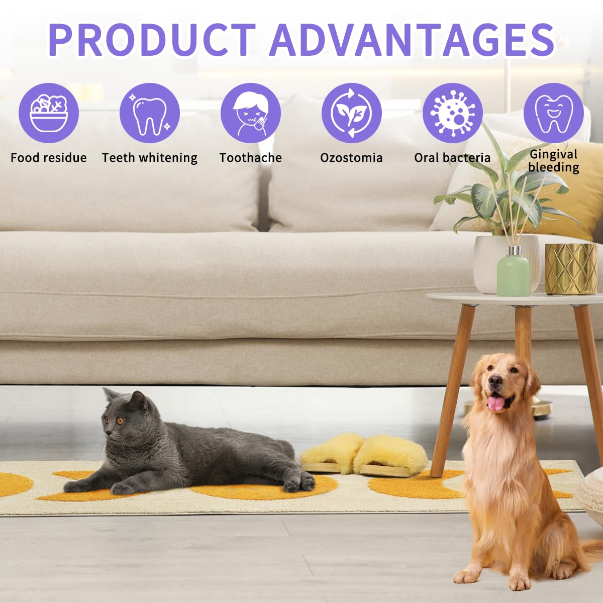 6 PiezasPet Oral Repair Gel,Gel Restaurador Oral para Mascotas,Lápiz de Limpieza para Mascotas Cepillo,para Perros Y Gatos,para eliminar el mal aliento y combatir el sarro (Paquete de 3)