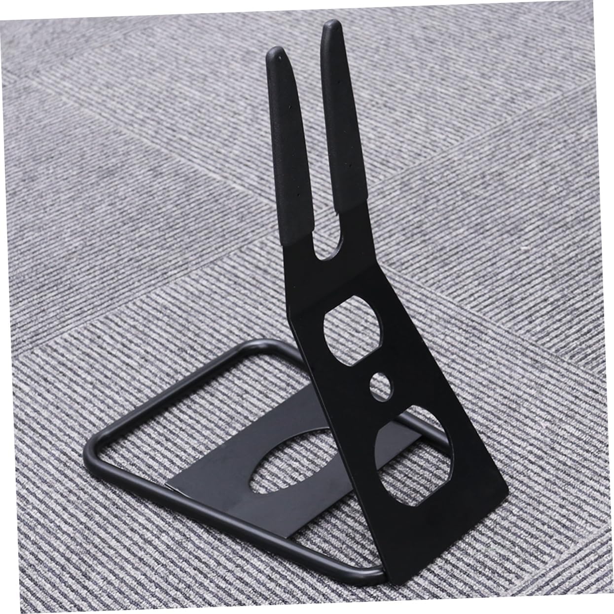 BESTonZON Metal Floor Bike Rack Portable Stand for Mountain Lightweight and Sturdy Design for Repair Display and Storage Black