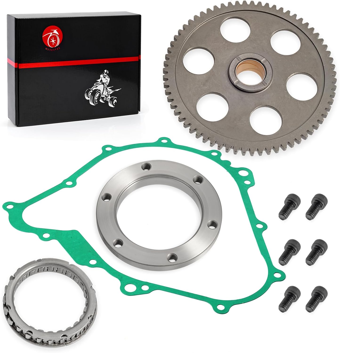 5GH-15451-00-00 Starter Clutch kit One Way Gear Bearing COVER GASKET For Yamaha Grizzly Kodiak 400 450 Rhino 450 Wolverine 450 5GH-15517-10-00 5KM-15590-00-00 1UY-15590-01-00 1UY-15590-00-00