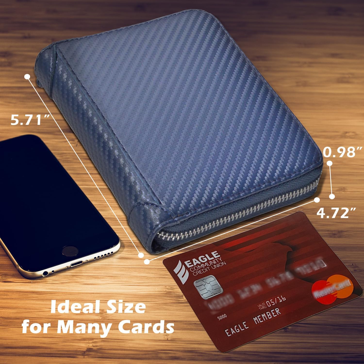 Credit Card Holder Wallet Large Leather Passport Case 42 Card Slots - Image 2