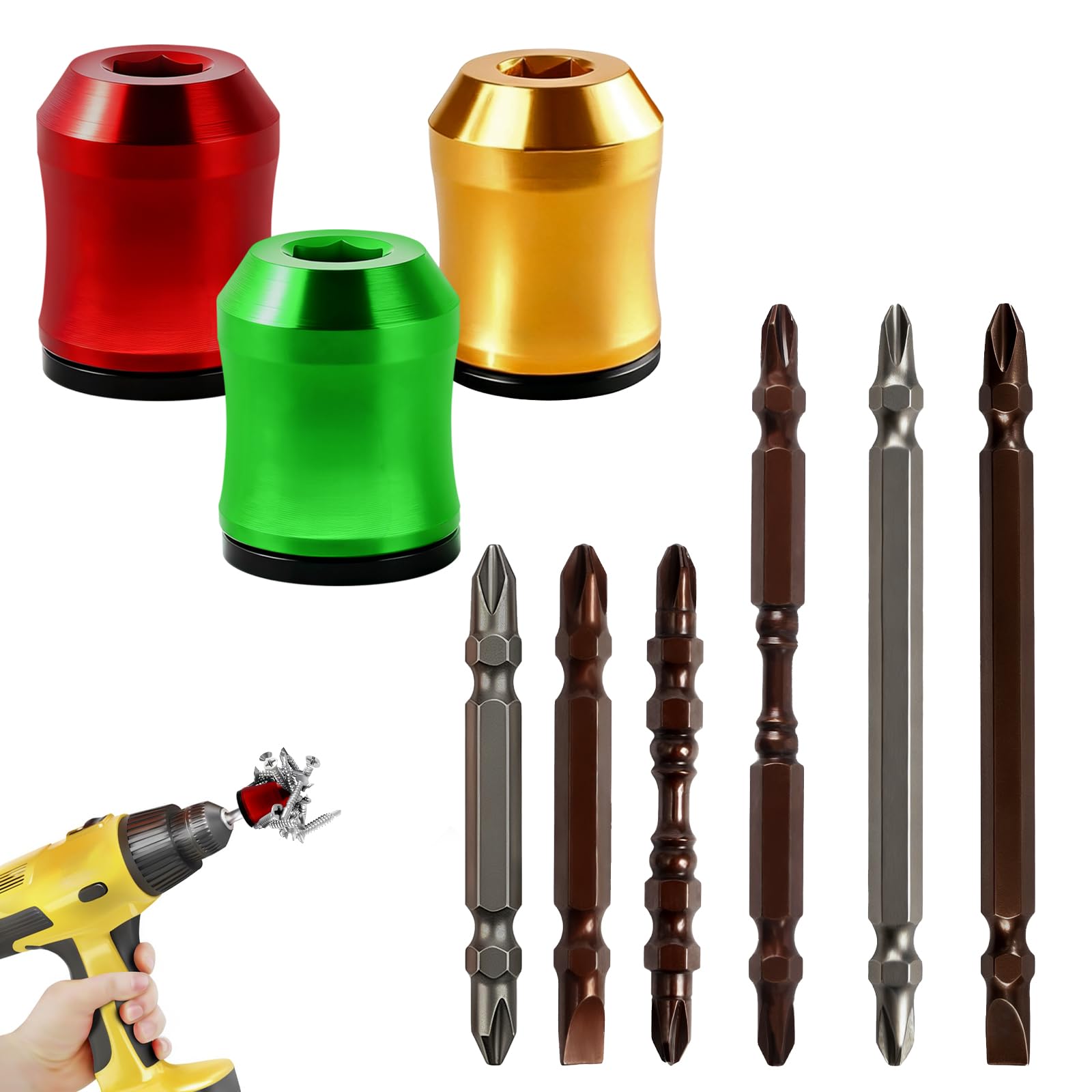 Magnetic Screwdriver Ring & Bit Set - DIY Tool -8 Magnetic Screwdriver Ring & Bit Set - DIY Tool -8