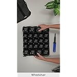 Roho Mosaic Cushion, Standard, Inflatable Seat Cushion for Office Chair, Wheelchair, Cars, Home Living, & Back Pain Support, Adjustable Cushion with Stretchable Cover & Non-Skid Bottom, 18" x 16" - Image 3