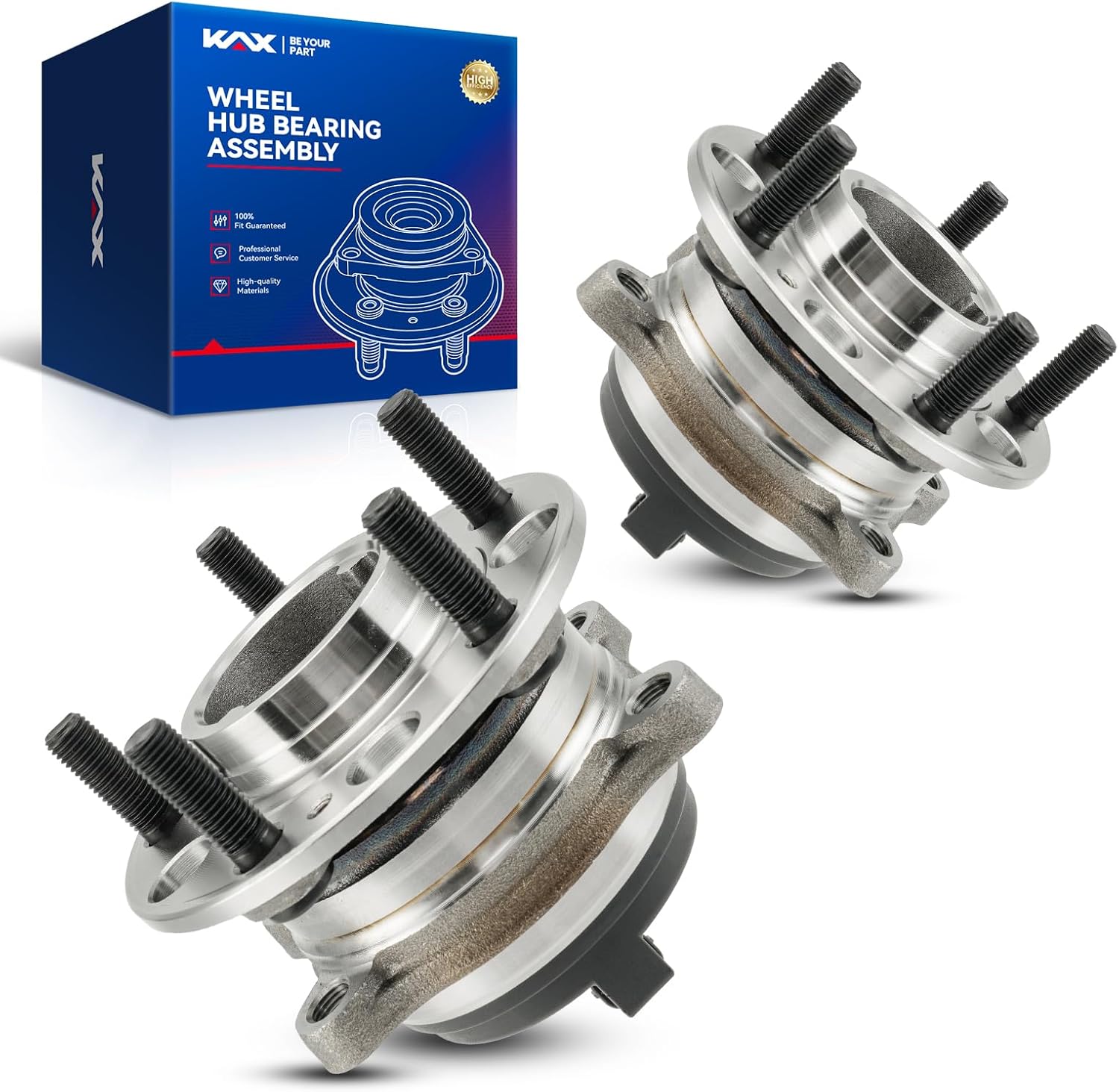 KAX 512646 2pcs Rear Wheel Hub Bearing Compatible with 2016-2020 Kia Sorento 2.4L FWD,W/ABS