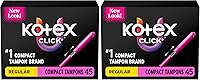 Vista 15 de U by Kotex Click - Tampones compactos, súper absorbencia, sin perfume, 45