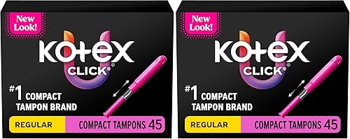 Miniatura 15 de U by Kotex Tampones Click Compact, absorción regular, sin perfume, 192 unidades (6 paquetes de 32) (el empaque puede variar)