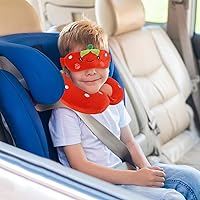 Vista 2 de Almohada de cuello para niños para viajar con máscara de ojos para dormir, bonita almohada de cuello de viaje, almohada de espuma viscoelástica